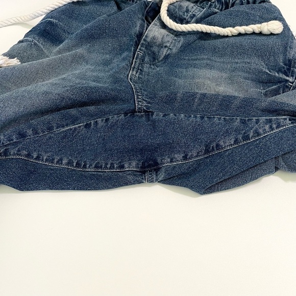 Dr. Collectors Drop Crotch Denim Pant Braided Rope Waist Low Slung Jeans Small - Picture 9 of 14